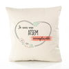 Housse de Coussin Premium Atsem irremplaçable - Coton Canvas Fairtrade Beige Idée Cadeau Décoration Canapé