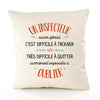 Housse de Coussin Premium Un Inspecteur Aussi génial - Coton Canvas Fairtrade Beige Idée Cadeau Décoration Canapé