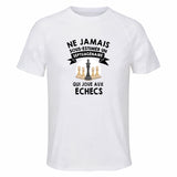 Maillot de Sport Homme Echecs Septuagenaire - T-Shirt Respirant Polyester Manches Courtes - Cadeau Sportif Anniversaire Noël Fête des Pères