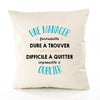Housse de Coussin Premium Une Manager Impossible à Oublier - Coton Canvas Fairtrade Beige Idée Cadeau Décoration Canapé