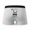 Caleçon Auguste Pas Touche Panda - Humour Boxer Gris Idée Cadeau