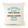 Housse de Coussin Premium Une Entrepreneuse Formidable - Coton Canvas Fairtrade Beige Idée Cadeau Décoration Canapé