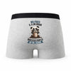 Caleçon Wilfried Panda Grain - Humour Boxer Gris Idée Cadeau