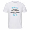 Maillot de Sport Homme pour Un Routier Formidable Blanc - T-Shirt Respirant Polyester Manches Courtes - Cadeau Sportif Anniversaire Noël Fête des Pères