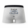 Caleçon Tao Un Super Collègue - Humour Boxer Gris Idée Cadeau