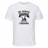 Maillot de Sport Homme Aquabike Sexagenaire - T-Shirt Respirant Polyester Manches Courtes - Cadeau Sportif Anniversaire Noël Fête des Pères