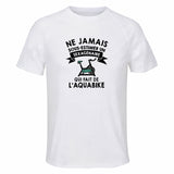 Maillot de Sport Homme Aquabike Sexagenaire - T-Shirt Respirant Polyester Manches Courtes - Cadeau Sportif Anniversaire Noël Fête des Pères
