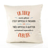 Housse de Coussin Premium Un Jibril Aussi génial - Coton Canvas Fairtrade Beige Idée Cadeau Décoration Canapé
