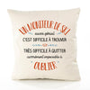 Housse de Coussin Premium Un Moniteur de Ski Aussi génial - Coton Canvas Fairtrade Beige Idée Cadeau Décoration Canapé