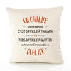 Housse de Coussin Premium Un Cavalier Aussi génial - Coton Canvas Fairtrade Beige Idée Cadeau Décoration Canapé