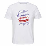 Maillot de Sport Homme Infirmier Meilleur Monde - T-Shirt Respirant Polyester Manches Courtes - Cadeau Sportif Anniversaire Noël Fête des Pères