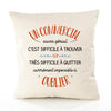 Housse de Coussin Premium Un Commercial Aussi génial - Coton Canvas Fairtrade Beige Idée Cadeau Décoration Canapé