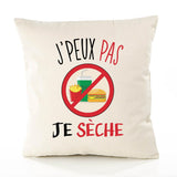 Housse de Coussin Premium sèche Musculation - Coton Canvas Fairtrade Beige Idée Cadeau Décoration Canapé