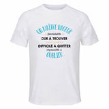 Maillot de Sport Homme pour Un Maitre Nageur Formidable Blanc - T-Shirt Respirant Polyester Manches Courtes - Cadeau Sportif Anniversaire Noël Fête des Pères