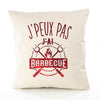 Housse de Coussin Premium Barbecue Version Blanc - Coton Canvas Fairtrade Beige Idée Cadeau Décoration Canapé