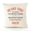 Housse de Coussin Premium Une Marie-France Aussi géniale - Coton Canvas Fairtrade Beige Idée Cadeau Décoration Canapé