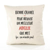 Housse de Coussin Premium Achille ça n'existe Pas Homme - Coton Canvas Fairtrade Beige Idée Cadeau Décoration Canapé