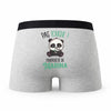 Caleçon Marina Pas Touche Panda - Humour Boxer Gris Idée Cadeau