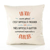 Housse de Coussin Premium Un Tom Aussi génial - Coton Canvas Fairtrade Beige Idée Cadeau Décoration Canapé
