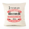 Housse de Coussin Premium maroquinière Superwomen - Coton Canvas Fairtrade Beige Idée Cadeau Décoration Canapé