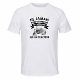 Maillot de Sport Homme Tracteur Sexagenaire - T-Shirt Respirant Polyester Manches Courtes - Cadeau Sportif Anniversaire Noël Fête des Pères