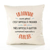 Housse de Coussin Premium Un Donovan Aussi génial - Coton Canvas Fairtrade Beige Idée Cadeau Décoration Canapé
