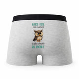 Caleçon Marie-Rose la Plus Chouette - Humour Boxer Gris Idée Cadeau