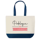 Sac de shopping bleu Podologue en Vacances
