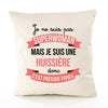 Housse de Coussin Premium Huissière Superwomen - Coton Canvas Fairtrade Beige Idée Cadeau Décoration Canapé 40x40