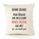 Housse de Coussin Premium Marie-Hélène ça n'existe Pas - Coton Canvas Fairtrade Beige Idée Cadeau Décoration Canapé