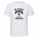 Maillot de Sport Homme Aquagym Quarantenaire - T-Shirt Respirant Polyester Manches Courtes - Cadeau Sportif Anniversaire Noël Fête des Pères