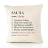Housse de Coussin Premium Sacha Définition - Coton Canvas Fairtrade Beige Idée Cadeau Décoration Canapé