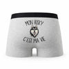 Caleçon Husky - Humour Boxer Gris Passion Idée Cadeau