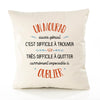 Housse de Coussin Premium Un Mourad Aussi génial - Coton Canvas Fairtrade Beige Idée Cadeau Décoration Canapé