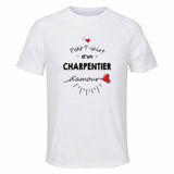 Maillot de Sport Homme Charpentier Damour - T-Shirt Respirant Polyester Manches Courtes - Cadeau Sportif Anniversaire Noël Fête des Pères