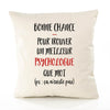 Housse de Coussin Premium Psychologue ça n'existe Pas Homme - Coton Canvas Fairtrade Beige Idée Cadeau Décoration Canapé
