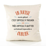 Housse de Coussin Premium Un Juriste Aussi génial - Coton Canvas Fairtrade Beige Idée Cadeau Décoration Canapé