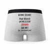 Caleçon Johnny ça n'existe Pas Homme - Humour Boxer Gris Idée Cadeau