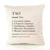 Housse de Coussin Premium Tao Définition - Coton Canvas Fairtrade Beige Idée Cadeau Décoration Canapé