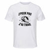 Maillot de Sport Homme Trail J'peux Pas - T-Shirt Respirant Polyester Manches Courtes - Cadeau Sportif Anniversaire Noël Fête des Pères