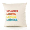 Housse de Coussin Premium Gwendoline la Déesse la Légende Vintage - Coton Canvas Fairtrade Beige Idée Cadeau Décoration Canapé 40x40