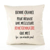 Housse de Coussin Premium Fonctionnaire ça n'existe Pas - Coton Canvas Fairtrade Beige Idée Cadeau Décoration Canapé