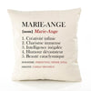 Housse de Coussin Premium Marie-Ange Définition - Coton Canvas Fairtrade Beige Idée Cadeau Décoration Canapé