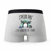 Caleçon Souleve De Terre Halterophilie Crossfit - Humour Boxer Gris Idée Cadeau Passion