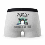 Caleçon Souleve De Terre Halterophilie Crossfit - Humour Boxer Gris Idée Cadeau Passion