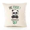 Housse de Coussin Premium Lily Pas Touche Panda - Coton Canvas Fairtrade Beige Idée Cadeau Décoration Canapé 40x40