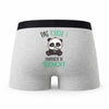 Caleçon Benoit Pas Touche Panda - Humour Boxer Gris Idée Cadeau