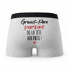 Caleçon Grand-Pere Parfait de la Tête aux Pieds - Humour Boxer Gris Cadeau