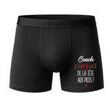 Caleçon Coach Parfait de Le Tête aux Pieds - Face - Humour Boxer Coton Motif Métier Idée Cadeau Anniversaire Noël Homme