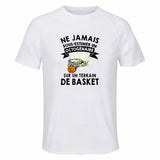 Maillot de Sport Homme Basket Octogenaire - T-Shirt Respirant Polyester Manches Courtes - Cadeau Sportif Anniversaire Noël Fête des Pères